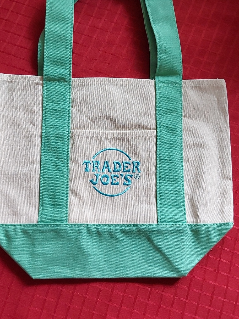 NWT Mini Trader Joe's Small Green Tote Bag